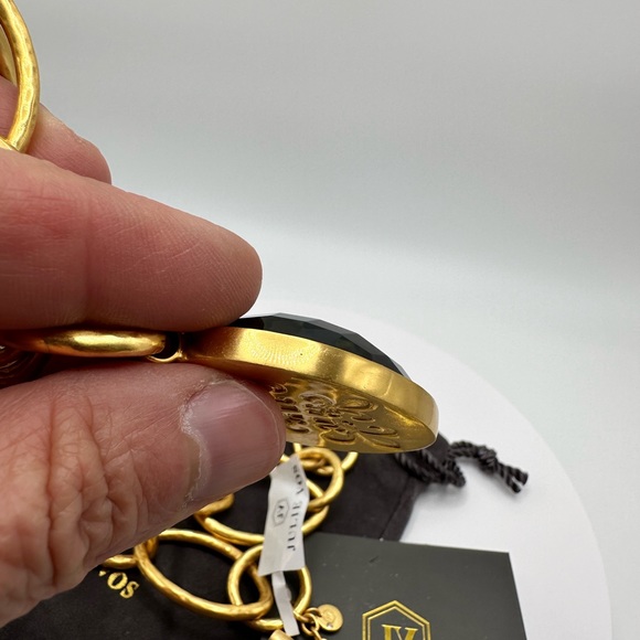 NWT Authentic Luxury Julie Vos Iridescent Charcoal Blue Statement Necklace - Picture 15 of 17